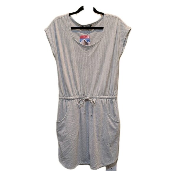 The North Face Simpse T-Shirt Dress Drawstring Waist Md Gray - Picture 1 of 9